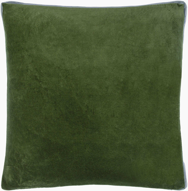 Surya Sully 18"X18" Modern Accent Pillow - Soft Cotton, Minimalist Design, Versatile & Easy Care Home Decor Forest Green Cotton,Cotton Sul003-2020p