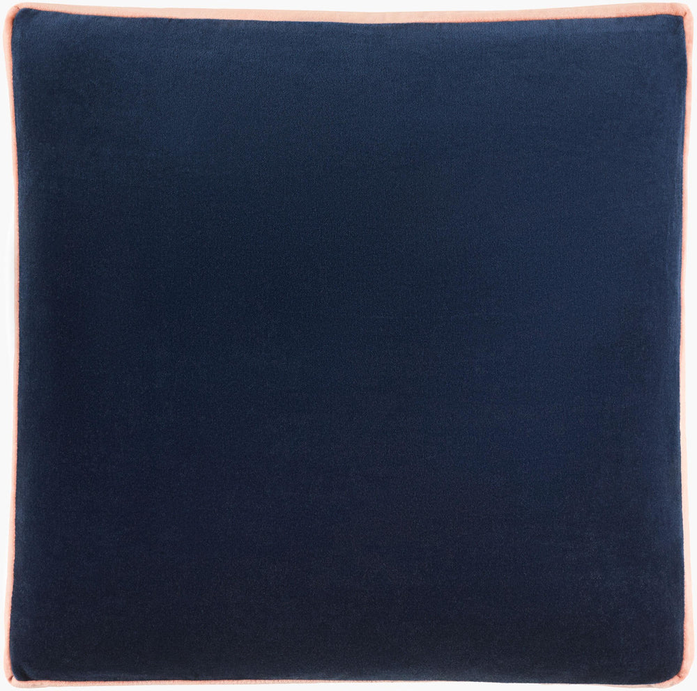 Surya Sully 18"X18" Modern Accent Pillow - Soft Cotton, Minimalist Design, Versatile & Easy Care Home Decor Midnight Blue Cotton,Cotton Sul004-1818p