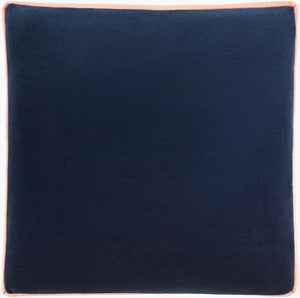 Surya Sully 18"X18" Modern Accent Pillow - Soft Cotton, Minimalist Design, Versatile & Easy Care Home Decor Midnight Blue Cotton,Cotton Sul004-1818p