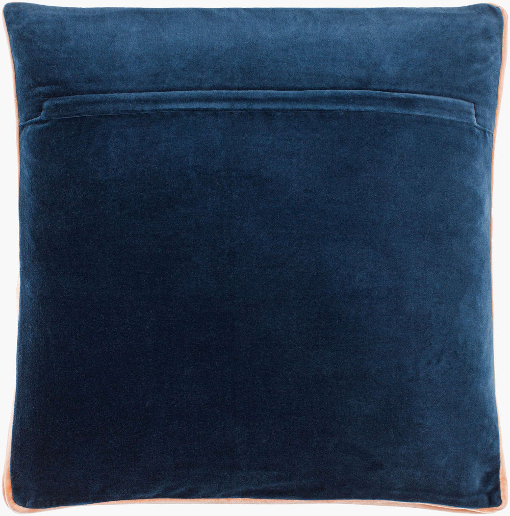 Surya Sully 18"X18" Modern Accent Pillow - Soft Cotton, Minimalist Design, Versatile & Easy Care Home Decor Midnight Blue Cotton,Cotton Sul004-1818p
