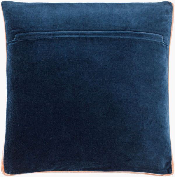 Surya Sully 18"X18" Modern Accent Pillow - Soft Cotton, Minimalist Design, Versatile & Easy Care Home Decor Midnight Blue Cotton,Cotton Sul004-1818p