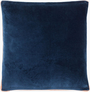 Surya Sully 18"X18" Modern Accent Pillow - Soft Cotton, Minimalist Design, Versatile & Easy Care Home Decor Midnight Blue Cotton,Cotton Sul004-2020d