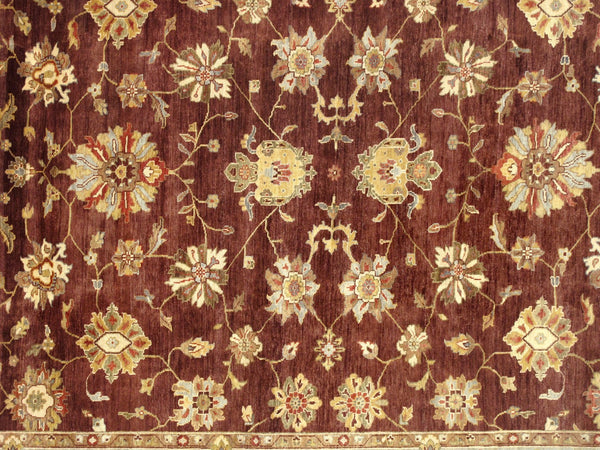 Pasargad Home Antique Melody Collection Hand-knotted Lamb's Wool Area Rug For Timeless Elegance   P-640 9x12