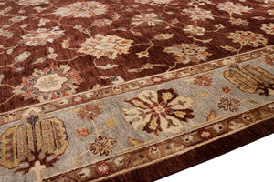 Pasargad Home Antique Melody Collection Hand-knotted Lamb's Wool Area Rug For Timeless Elegance   P-640 9x12