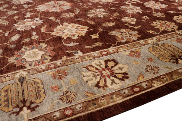 Pasargad Home Antique Melody Collection Hand-knotted Lamb's Wool Area Rug For Timeless Elegance   P-640 9x12