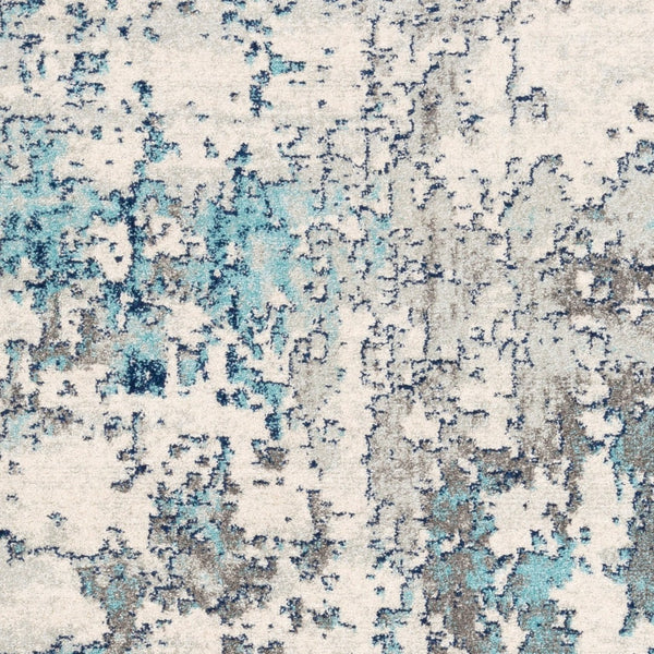 Livabliss Sunderland Machine Woven Polypropylene Area Rug for Modern Living and Dining Rooms Dark Blue, Aqua 2'7" x 10'2" SUN2300-27103