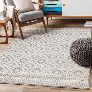 Livabliss Sunderland Bohemian Global Runner Rug Polypropylene Machine Woven Entryway Hallway Accent Light Slate, Wh 5'3" x 7'3" SUN2301-5373