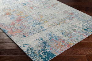 Livabliss Sunderland Machine Woven Polypropylene Runner Rug for Hallways and Entryways Teal, Dusty Cor 2'7" x 7'3" SUN2334-2773
