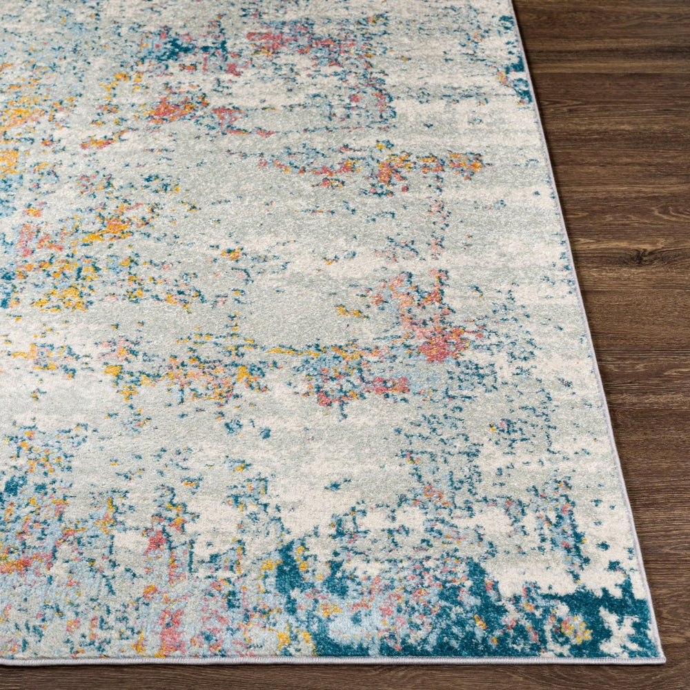 Livabliss Sunderland Machine Woven Polypropylene Runner Rug for Hallways and Entryways Teal, Dusty Cor 5'3" x 7'3" SUN2334-5373