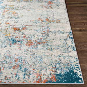 Livabliss Sunderland Polypropylene Runner Rug Turkish Woven Hallway Accent with Structured Pattern Teal, Pale Blue 8'10" x 12' SUN2335-912