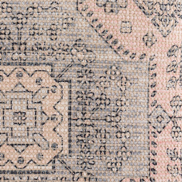 Surya Samsun Pouf 18"H X 18"W X 18"D – Elegant Cotton & Polyester Blend For Ultimate Comfort & Style Dusty Pink Cotton,Polyester,Cotton,Polybeads Supf002-181818