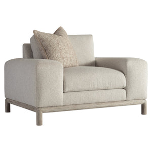 Bernhardt Bernhardt Hadley Oversized Fabric Chair With High-Loft Cushion, Block Arms & Flaxen Wood Frame (Made-To-Order) P6283A