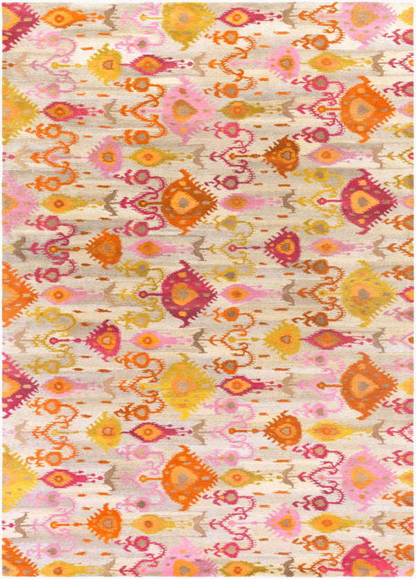 Surya Surroundings 9' X 13' Hand-tufted Nz Wool Rug - Global-inspired Design For Elegant Home Décor Burnt Orange Nz Wool Sur1016-913