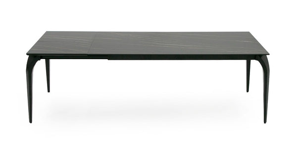 VIG Furniture Suri Black Ceramic Extendable Dining Table With Butterfly Leaf, 71"/94.5" Seats 6-8, Modern Elegance VGYF-DT8937-BLK-DT