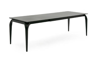 VIG Furniture Suri Black Ceramic Extendable Dining Table With Butterfly Leaf, 71"/94.5" Seats 6-8, Modern Elegance VGYF-DT8937-BLK-DT