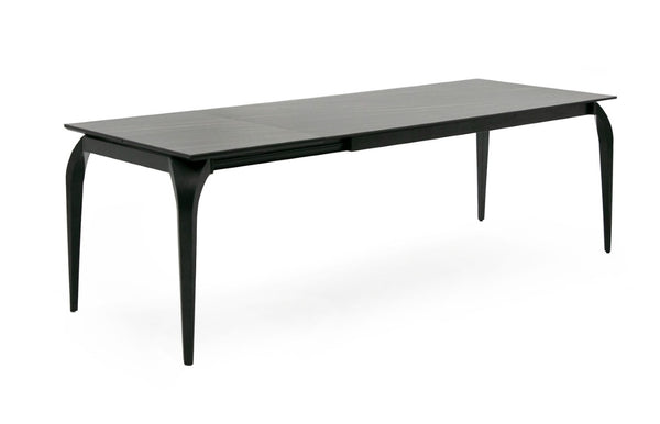 VIG Furniture Suri Black Ceramic Extendable Dining Table With Butterfly Leaf, 71"/94.5" Seats 6-8, Modern Elegance VGYF-DT8937-BLK-DT