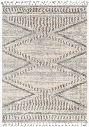 Livabliss Sousse Geometric Bohemian Global Area Rug High Pile Polypropylene Fringe Living Room SUS2300-9612