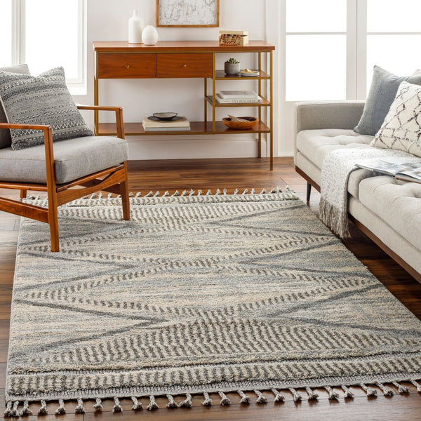 Livabliss Sousse Geometric Bohemian Global Area Rug High Pile Polypropylene Fringe Living Room SUS2300-9612