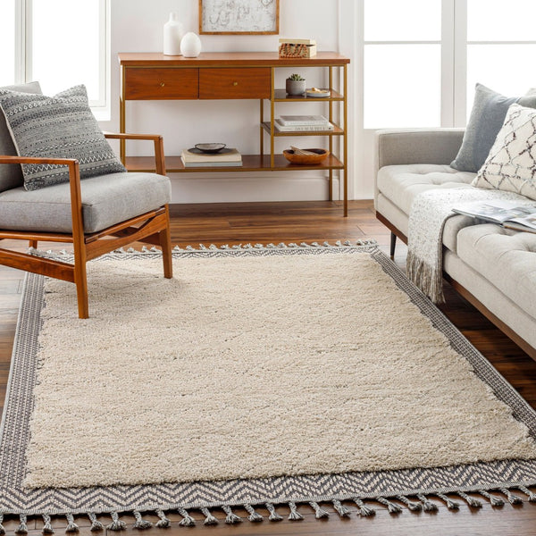 Livabliss Sousse Bohemian Geometric High Pile Polypropylene Area Rug with Fringe for Living Rooms SUS2305-5673
