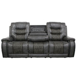 Parker House Parker Living Outlaw - Stallion Power Reclining Sofa with Drop Down Console Stallion 80% Polyester, 20% PU (W) MOUT#834PH-STA