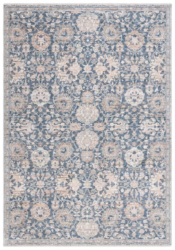 Safavieh Sutton 101 Power Loomed Space Dyed Polyester Rug Navy / Beige Brown SUT101N-8