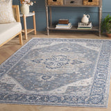 Safavieh Sutton 102 Power Loomed Space Dyed Polyester Rug Grey / Navy SUT102F-8