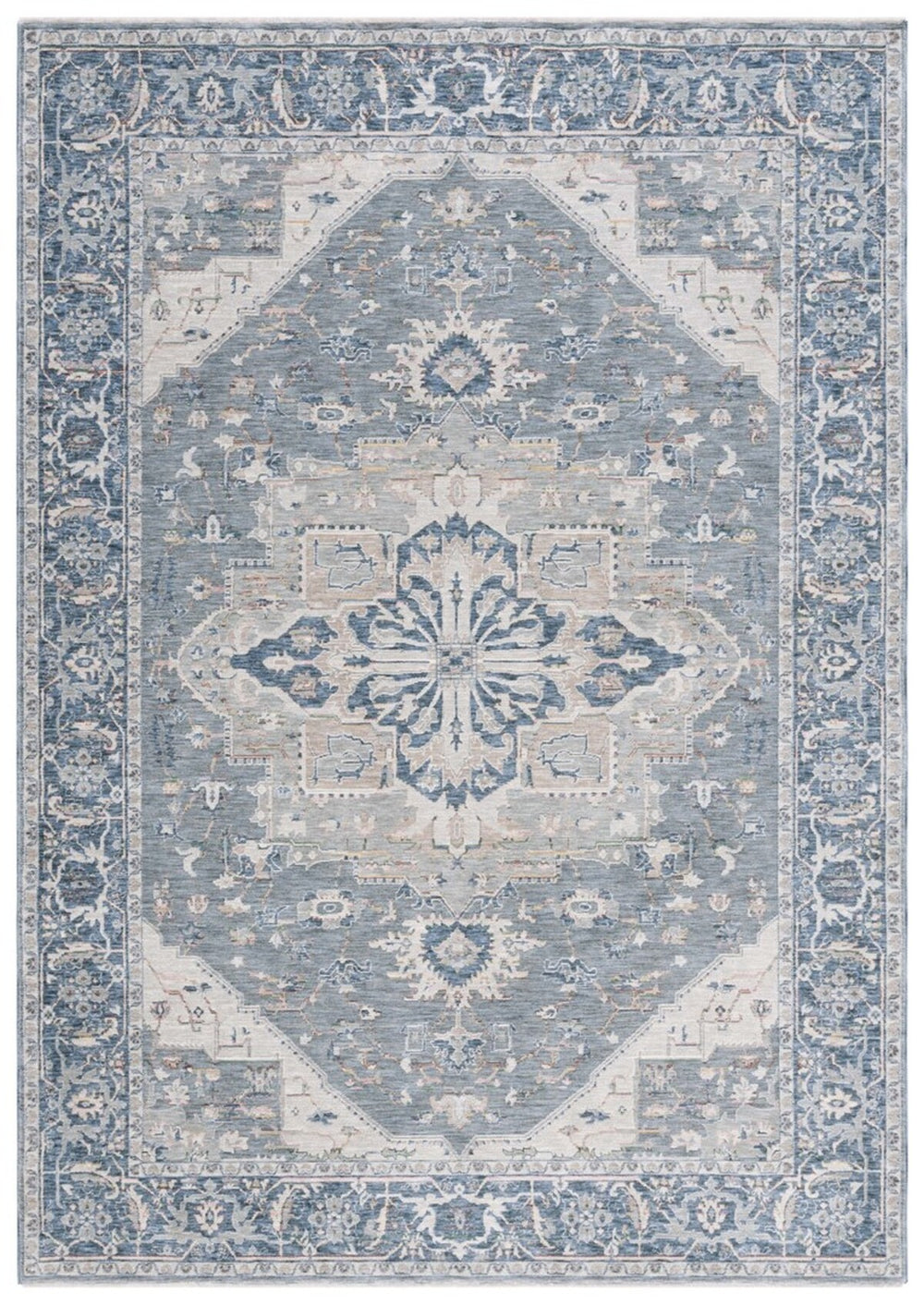 Safavieh Sutton 102 Power Loomed Space Dyed Polyester Rug Grey / Navy SUT102F-8