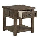 Homelegance By Top-Line Niccolo 24" Tall End Table with Storage Grey Wood