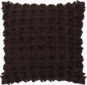 Surya Structure Suu-001 18" Wool Accent Pillow - Elegant, Soft, Inviting Decor For Living Room & Bedroom Brown Wool Suu001-2020