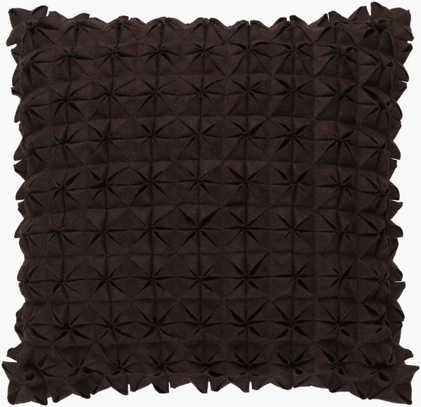 Surya Structure Suu-001 18" Wool Accent Pillow - Elegant, Soft, Inviting Decor For Living Room & Bedroom Brown Wool Suu001-2020