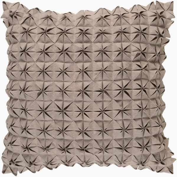 Surya Structure Suu-001 18" Wool Accent Pillow - Elegant, Soft, Inviting Decor For Living Room & Bedroom Taupe Wool Suu003-1818p