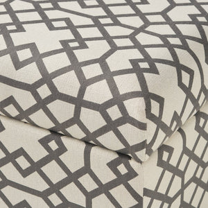 English Elm Richmond Square Storage Ottoman Geometric Patterned Fabric Lift Top Living Room 60266.00