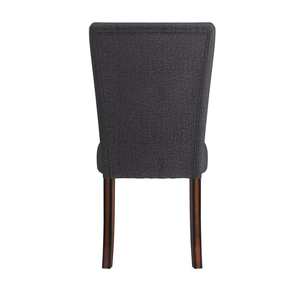 Homelegance By Top-Line Harmonn Upholstered Parson Dining Chairs (Set of 2) Espresso Rubberwood