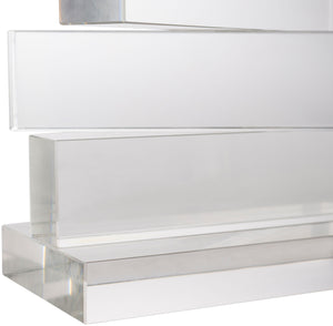 Surya Surrey 24" Crystal Accent Table Lamp - Elegant Minimalist Design With Soft Linen Shade For Any Room Body, Clear,Base, Clear,Finial, Clear,Harp, Metallic ,Brass Crystal,Crystal,Linen,Polyester,Crystal Suy-001