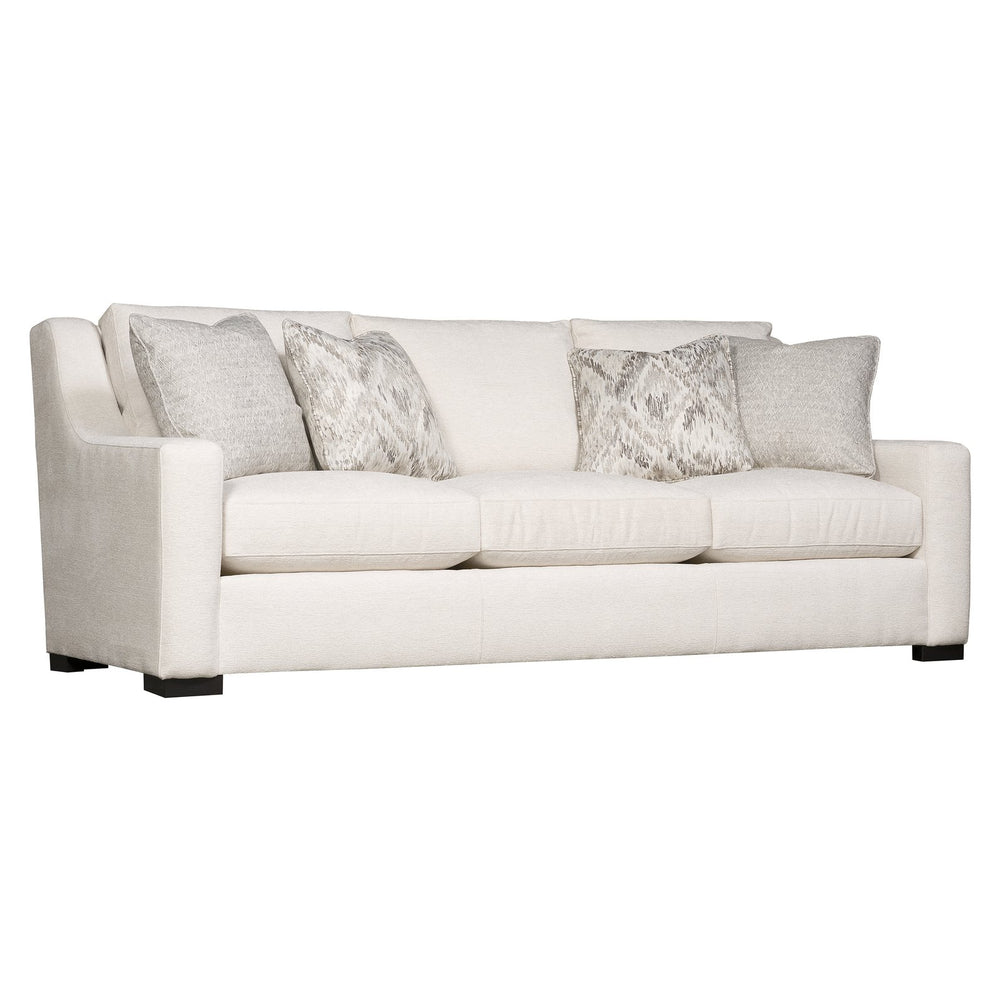 Bernhardt Bernhardt Germain Sofa With Spring-Down Seats, Tailored Frame, 4 Throw Pillows & Wood Legs - Customizable - Made to Order B2667A
