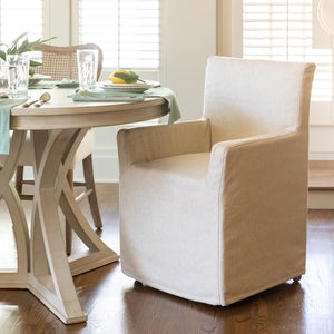 Park Hill Slip Covered Linen Arm Chair EFS26077