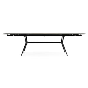 VIG Furniture Suzie Extendable Dining Table With Black Ash Ceramic Top & Matte Iron Base, Seats 6–8, Modern VGDW3013-08
