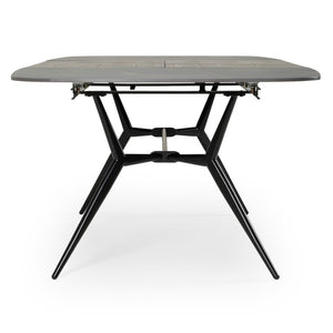 VIG Furniture Suzie Extendable Dining Table With Black Ash Ceramic Top & Matte Iron Base, Seats 6–8, Modern VGDW3013-08