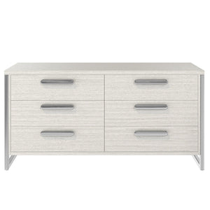 Bernhardt Bernhardt Stratum Dresser In Mist Wood Grain With 6 Soft-Close Drawers & Polished Nickel Accents 325052