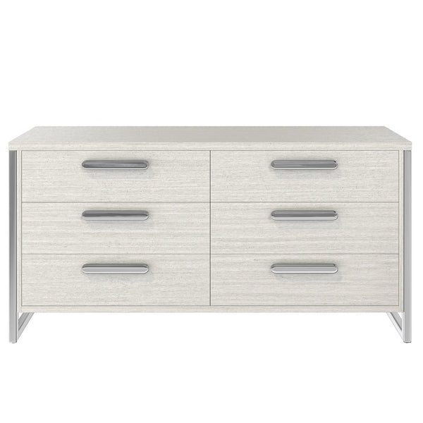 Bernhardt Bernhardt Stratum Dresser In Mist Wood Grain With 6 Soft-Close Drawers & Polished Nickel Accents 325052