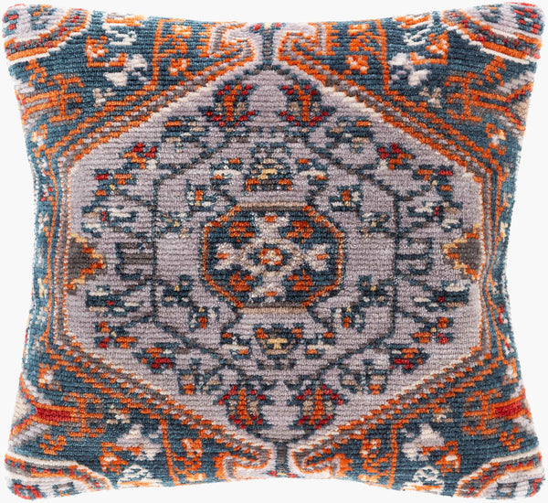 Surya Savona Vibrant 27" Floor Pillow – Stylish Cotton Blend With Eye-catching Pattern For Any Space Deep Teal Polyester,Cotton,Polyester Sva003-2727p