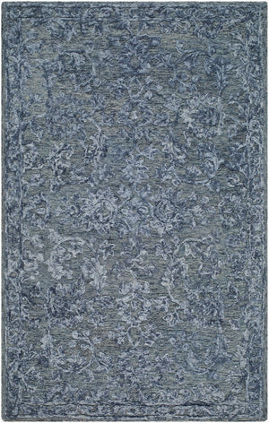 Livabliss Shiv Classics Hand Tufted Wool Area Rug Traditional Artisan Craft for Living Room Slate Blue, Ste 9' x 12' SVC2301-912