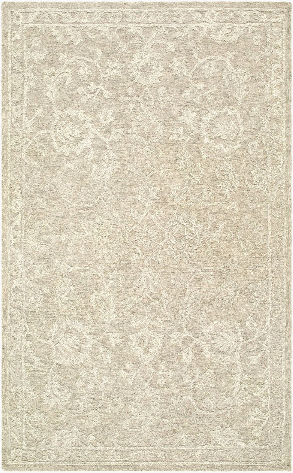 Livabliss Shiv Classics Hand Tufted Wool Area Rug Traditional Pattern for Living Room Floors Ivory 8' x 10' SVC2302-810