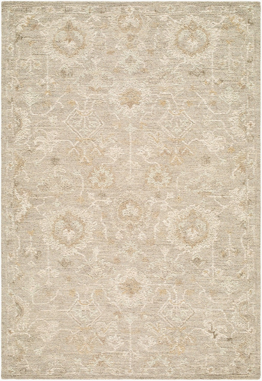 Livabliss Shiv Classics Hand Tufted Wool Accent Rug Traditional Patterned Entryway Floor Piece Beige 9' x 12' SVC2304-912