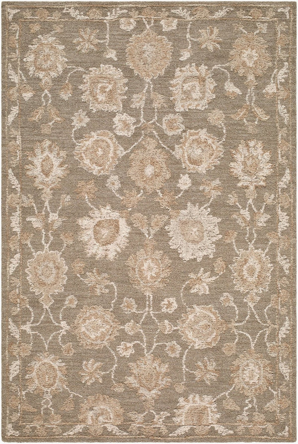 Livabliss Shiv Classics Handmade Wool Tufted Accent Rug for Entryway Bathroom or Bedside Taupe, Ivory 9' x 12' SVC2305-912
