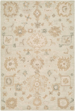Livabliss Shiv Classics Hand Tufted Wool Rug Traditional Indian Craft for Entryways and Baths Ivory, Sandsto 2' x 3' SVC2306-23