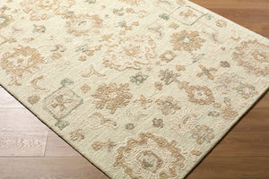 Livabliss Shiv Classics Hand Tufted Wool Rug Traditional Indian Craft for Entryways and Baths Ivory, Sandsto 2' x 3' SVC2306-23