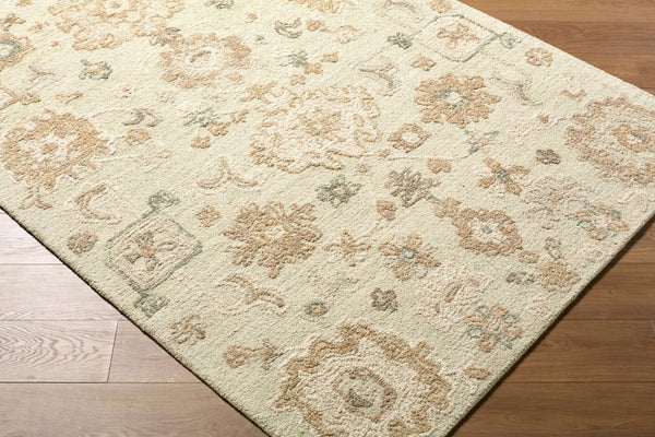 Livabliss Shiv Classics Hand Tufted Wool Rug Traditional Indian Craft for Entryways and Baths Ivory, Sandsto 2' x 3' SVC2306-23