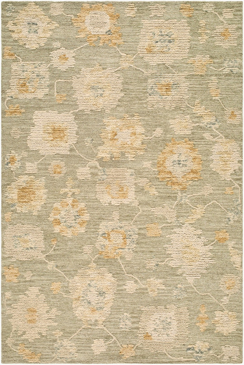 Livabliss Shiv Classics Hand-tufted Wool Traditional Accent Rug for Entryway or Bedside Sage, Cream 5' x 7'6" SVC2313-576