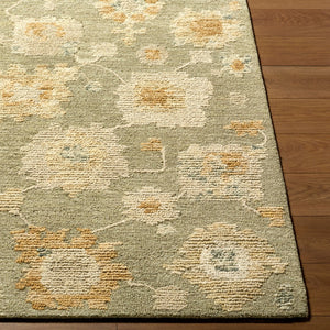 Livabliss Shiv Classics Hand-tufted Wool Traditional Accent Rug for Entryway or Bedside Sage, Cream 5' x 7'6" SVC2313-576